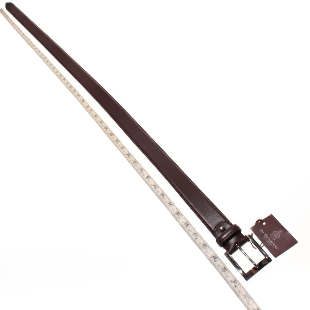 Di Bianco NWT Cut to Size Dress Belt In Solid Brown Leather One Size